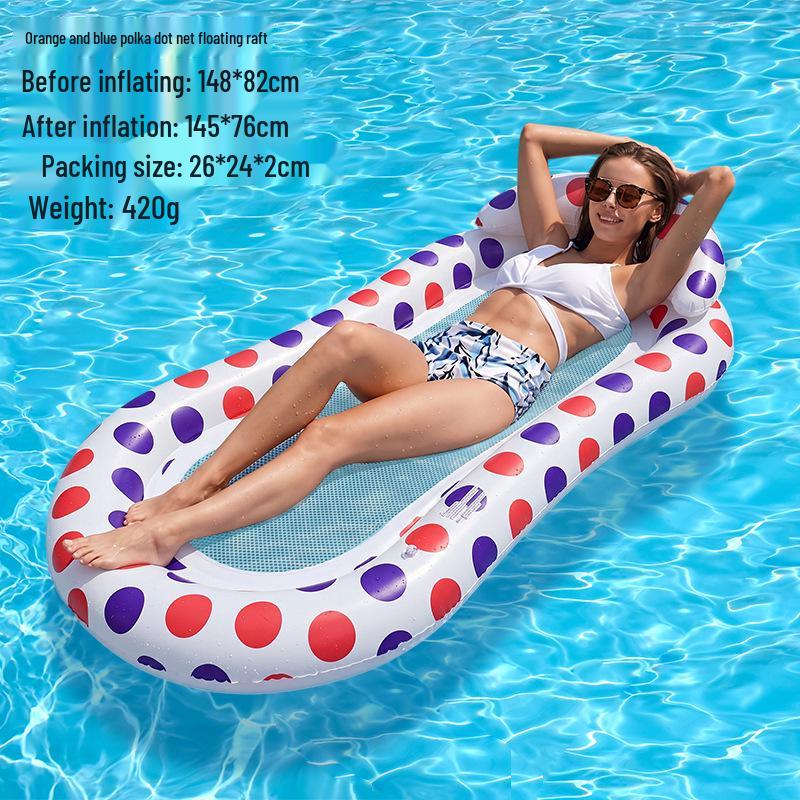 Inflatable Summer PVC Floating Bed with Sunshade and Backrest