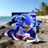 1pc Sonic1 Beach Towel, Beach and Seaside Swimming Pool Equipment, Fashion Pattern, Rectangular, Travel Essentials