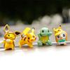 8pcs/set Pokemon Anime Figure Kawaii Q Version Eevee In Disguise Action Figures PVC Collection Model Dolls Toy Gift