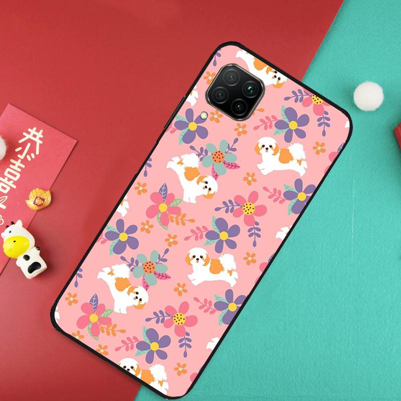 Cartoon Shih Tzu Hund für Huawei Nova 12S 9 10 SE 7i 8i 11i 12i Y60 Y61 Y70 Y72 Y73 Y90 Y91 P20 P30 P40 Lite Hülle
