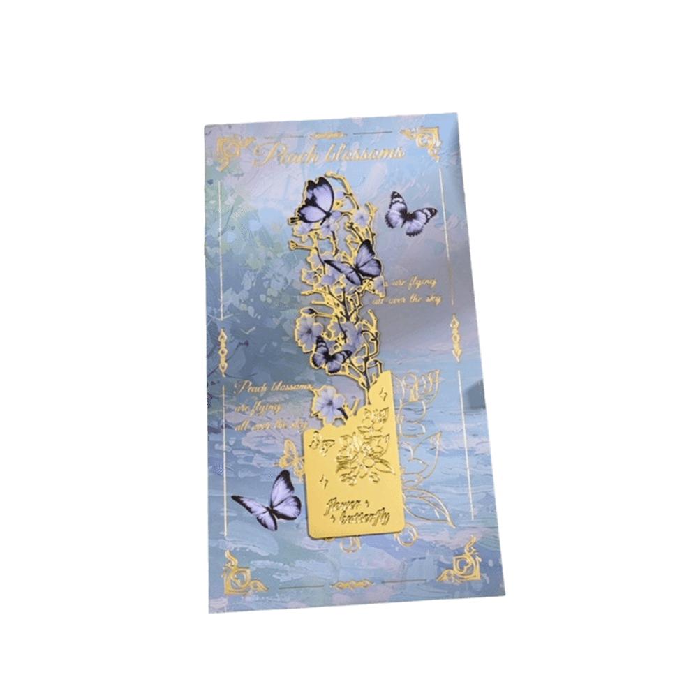 Hollow Out Butterfly Bookmark Vintage Book Page Clip Stationery Supplies Metal Bookmark Students StyleD