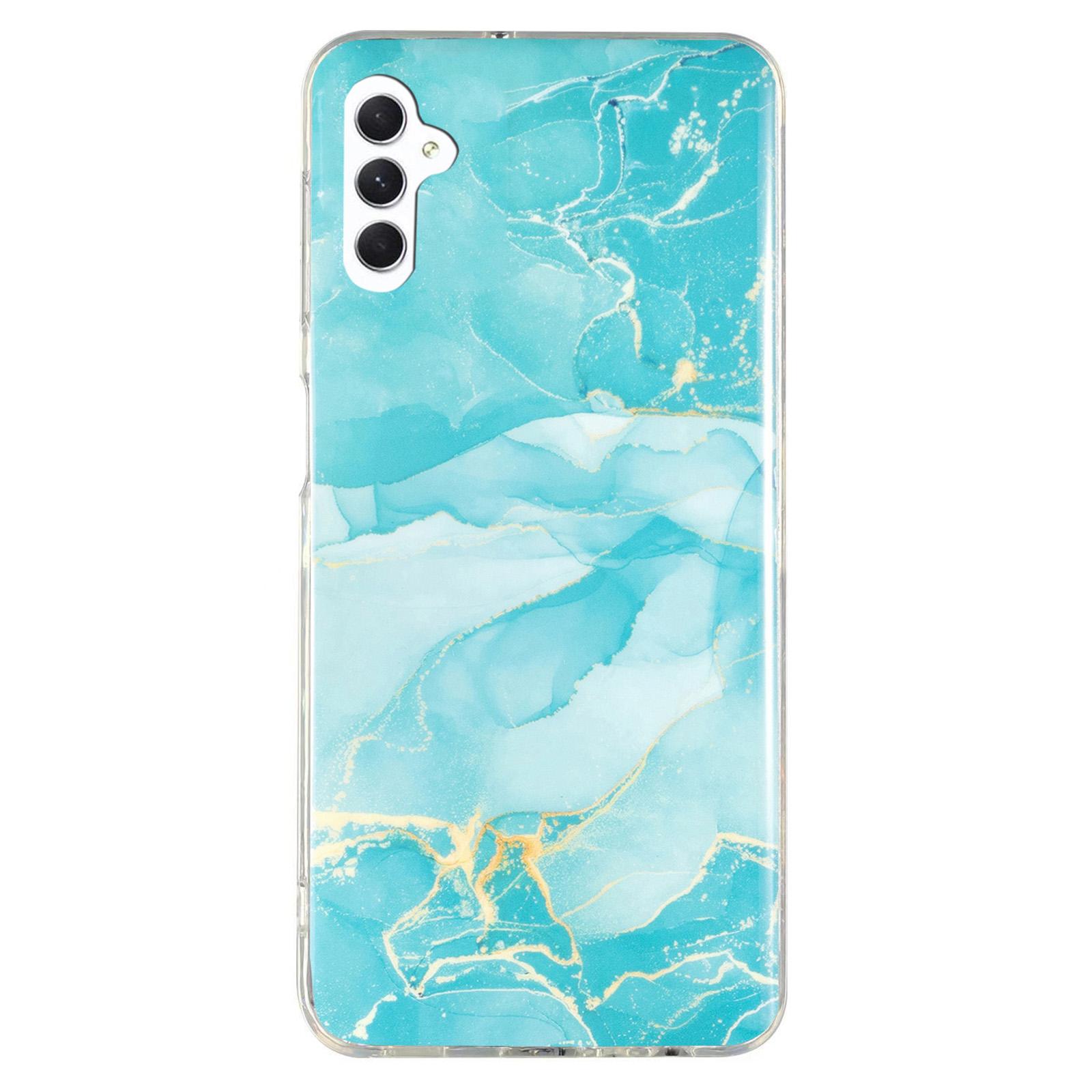 

For Samsung Galaxy A54 5G Marble Pattern Phone TPU Case Anti-scratch IMD Phone Cover Green