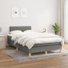 Vidaxl Kontinentalbett Mit Matratze, Dunkelgrauer Stoff 120X200 Cm
