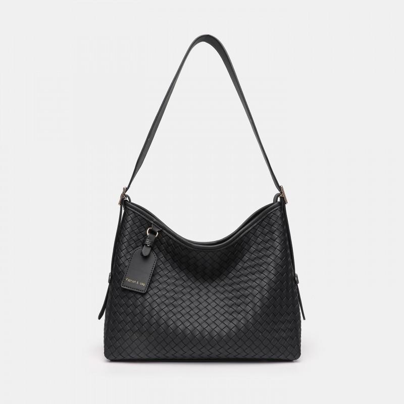 Leather Woven Tote Bag Women s 2026 Commuting Shoulder Fashionable All-matching Cross-body