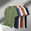 New Men's Business Casual Short Sleeved Shirt Solid Color Polo Shirt Fashionable Breathable Comfortable Versatile Top