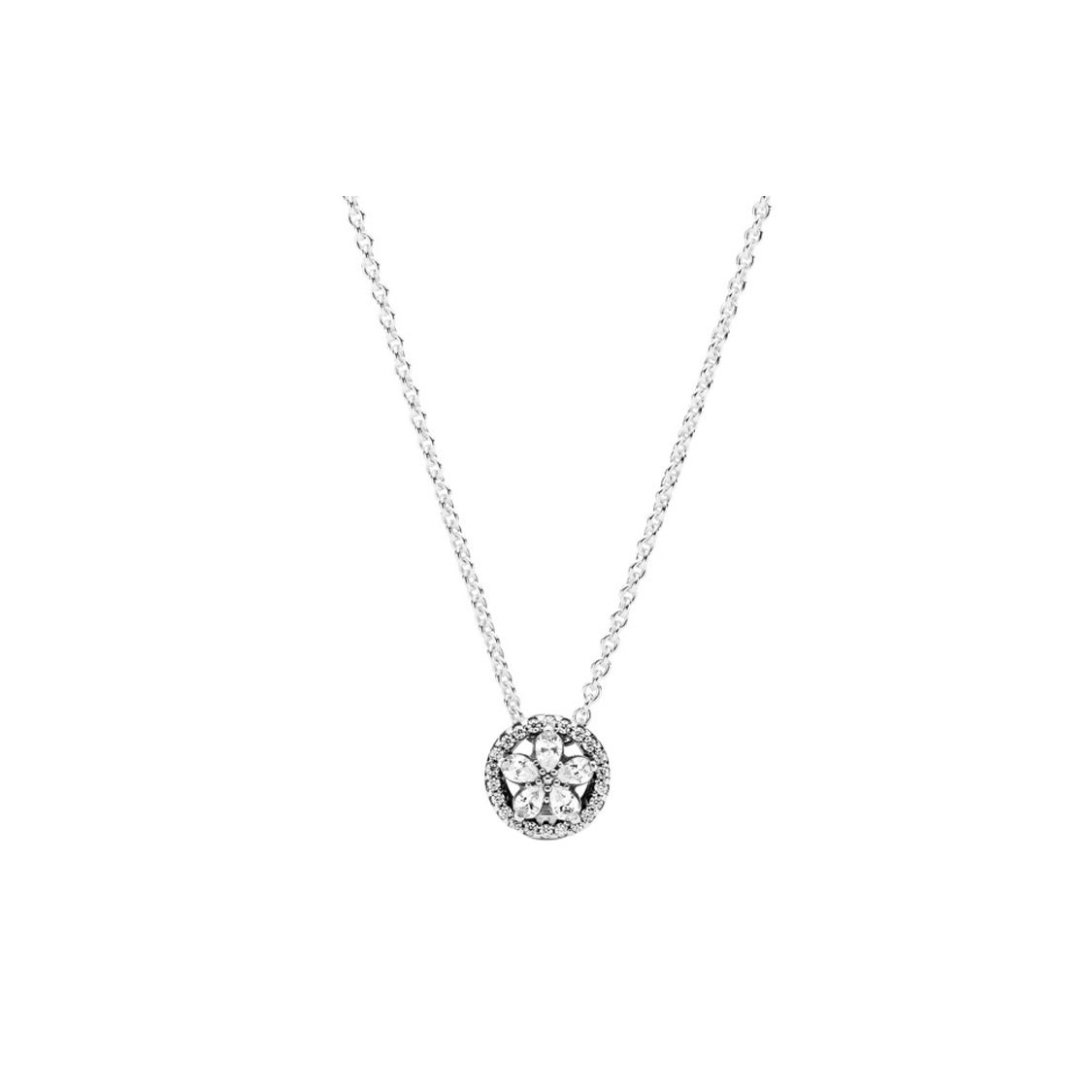 Pandora Shining Snowflake Collarbone Necklace Women necklaces 399230C01 45