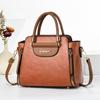 Street Style Pu Handbag With Top Zip Closure And Letter Decor For Daily Use