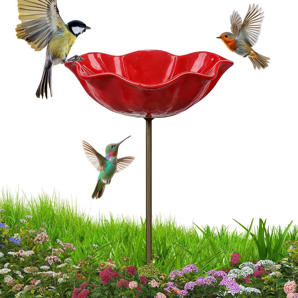 Bee Watering Cup Station Bee Water Feeder With Metal Stakes/ Butterfly Feeder Wild Bees And Insects Insect Drinker Birdbath Bowl