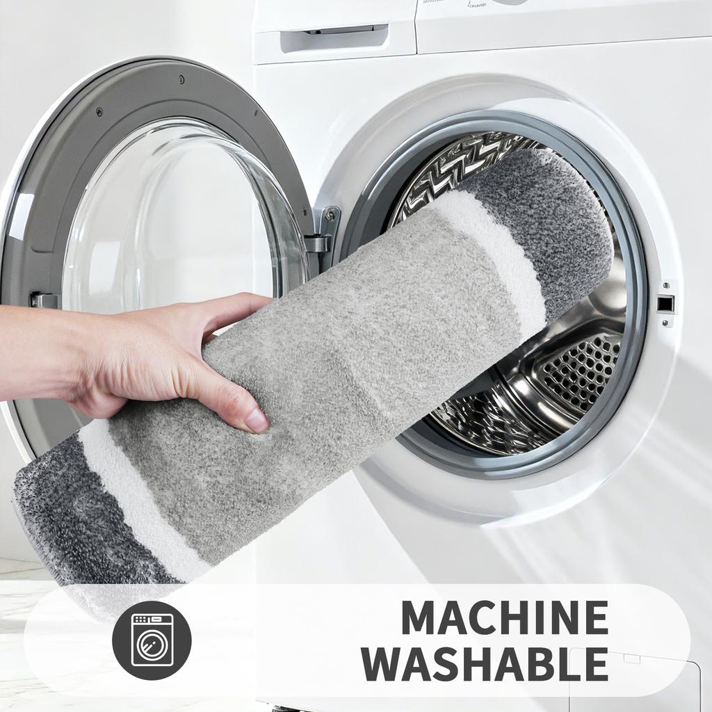 Microfiber Non-Slip Bath Mats for Bathroom Soft Water Absorbent Bathroom Mats Rugs Machine Washable Quick Dry Floor Mats