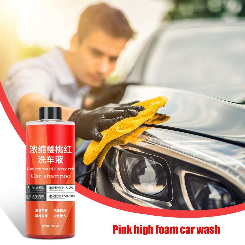 Car Foam Shampoo 500ml Deep Cleaning & High Foaming Car Wash Shampoo Powerful Liquid Auto Deep Cleaning Car Shampoo Car