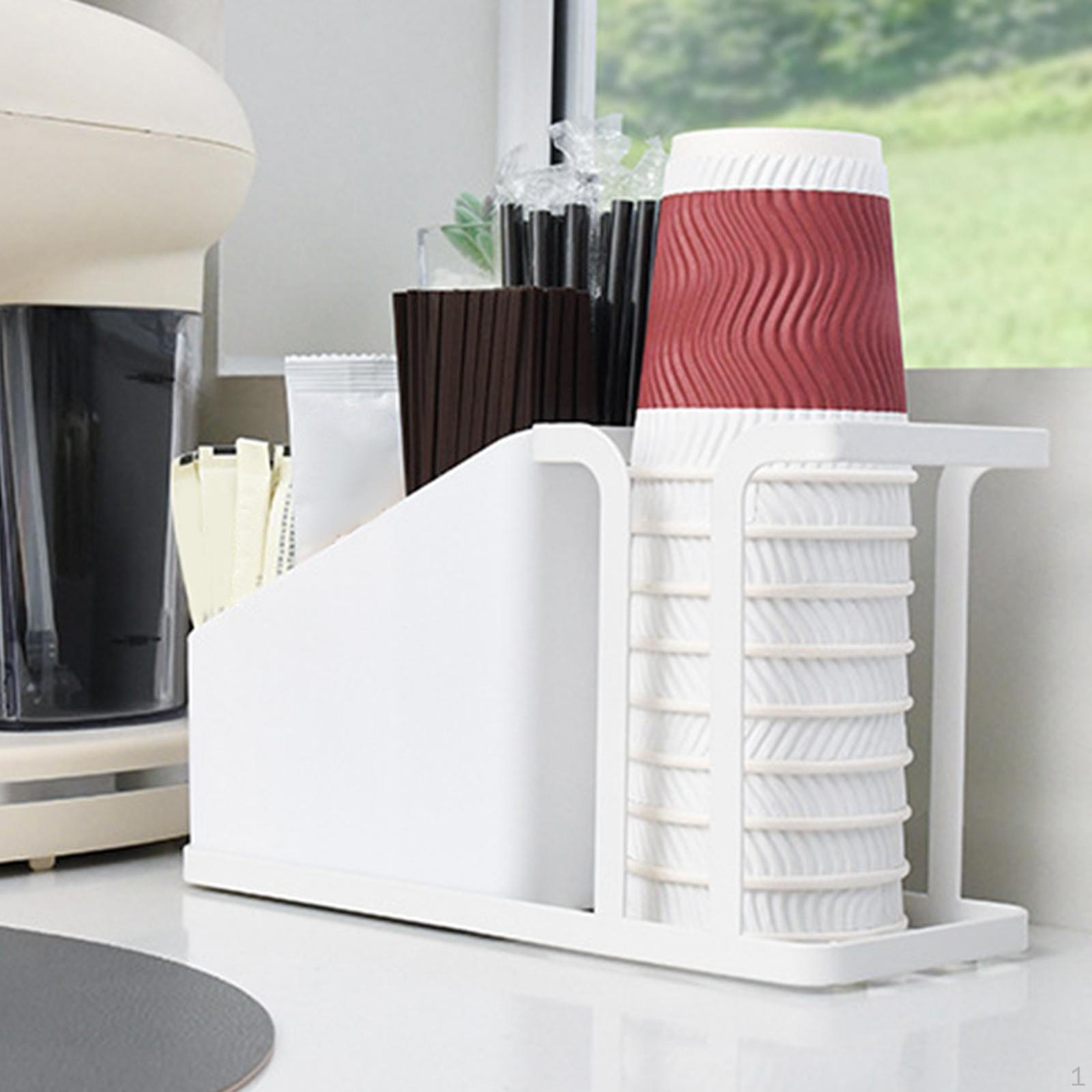 

Диспенсер для кофейной чашки, органайзер для хранения приправ, напитков, 3 отделения белый