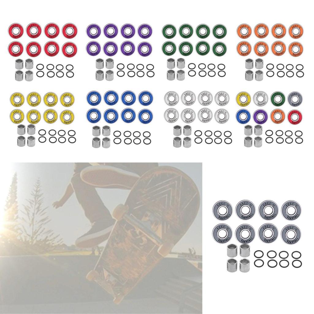 8 Reibungslose Abec 11 Skateboard Rollschuh Räder Roller Ersatzlager