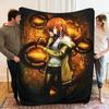 Steins Gate Anime Flannel Throw Blanket, Soft Blanket for Sofa Bed, Anime Character Print Home Decoration