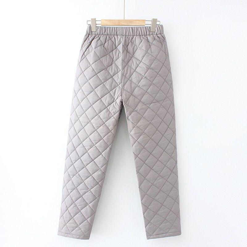 Women's Plus Size Warm Cotton Winter Pants for Middle-Aged and Elderly