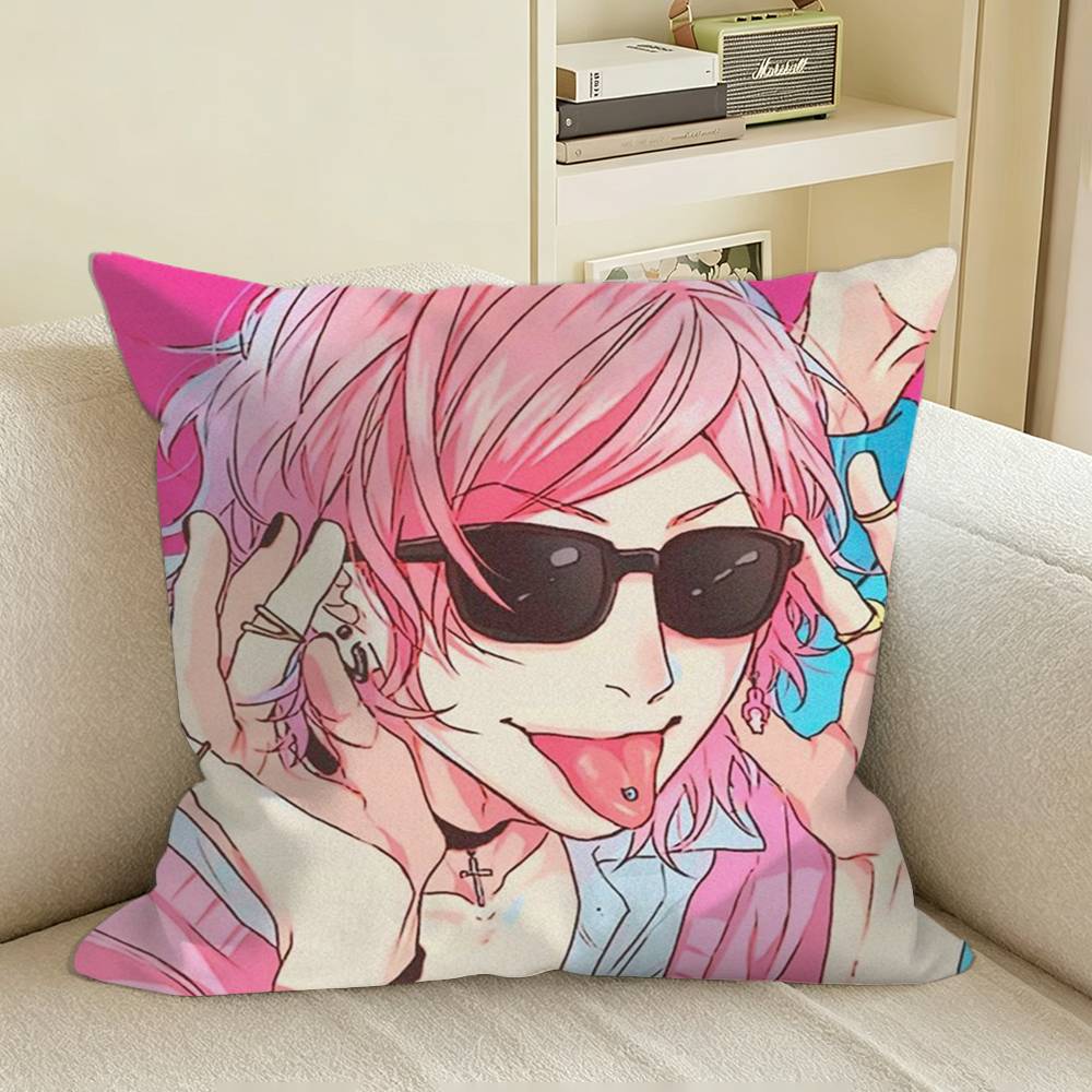 Yuri Ayato BL Anime YBC Square Sofa Pillow Cover Solid Color Living Room Home Decor Cushion Case