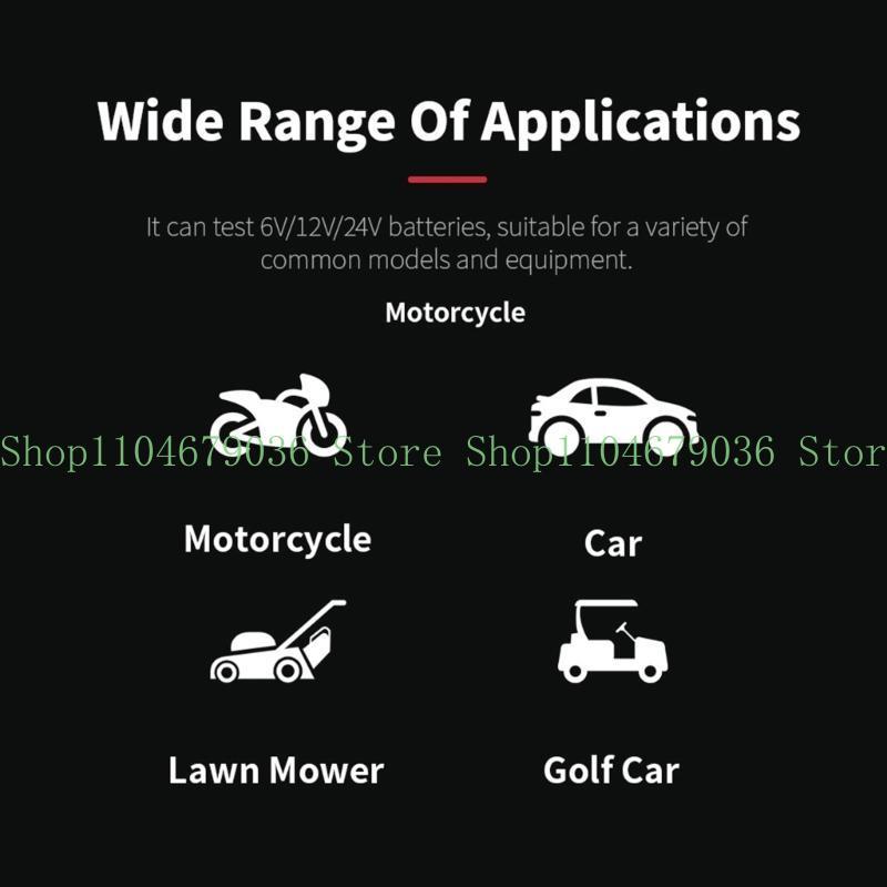 6V 12V 24V BM550 Trailer Car Motorcycles Battery Tester 100-2000CCA Battery System Charging Cranking Test Tool