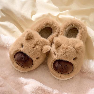 Bookaz Fluffy Capybara Slippers