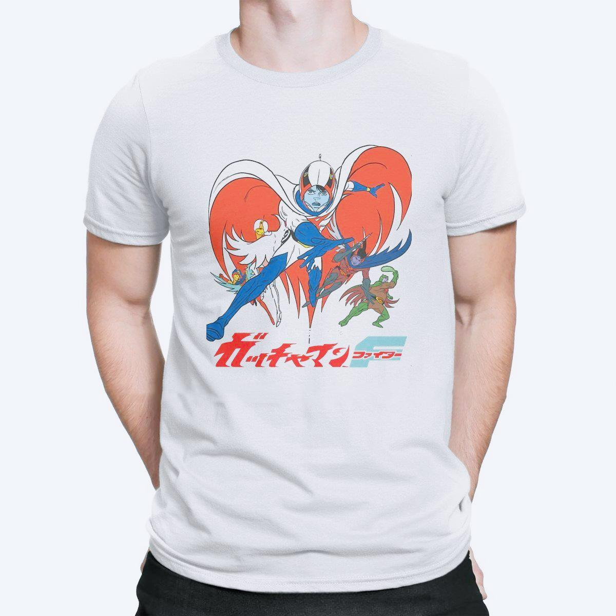 Новая Аниме-футболка Gatchaman Ninja Bros Черная Мужская Большого размера Хлопковая футболка Высокого качества Топ Футболка Харajuku Уличная одежда 2XL