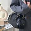 2024 Autumn Winter New Women's Fashion Retro Handbag Motorcycle Bag Niche Design Single Shoulder Crossbody Bag Trendy