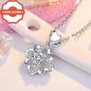 925Pure Silver Minimalist Four-leaf Clover Heart-shaped Pendant Necklace, Elegant and Versatile Silver Women's Accessory, Mother's Day Anniversary