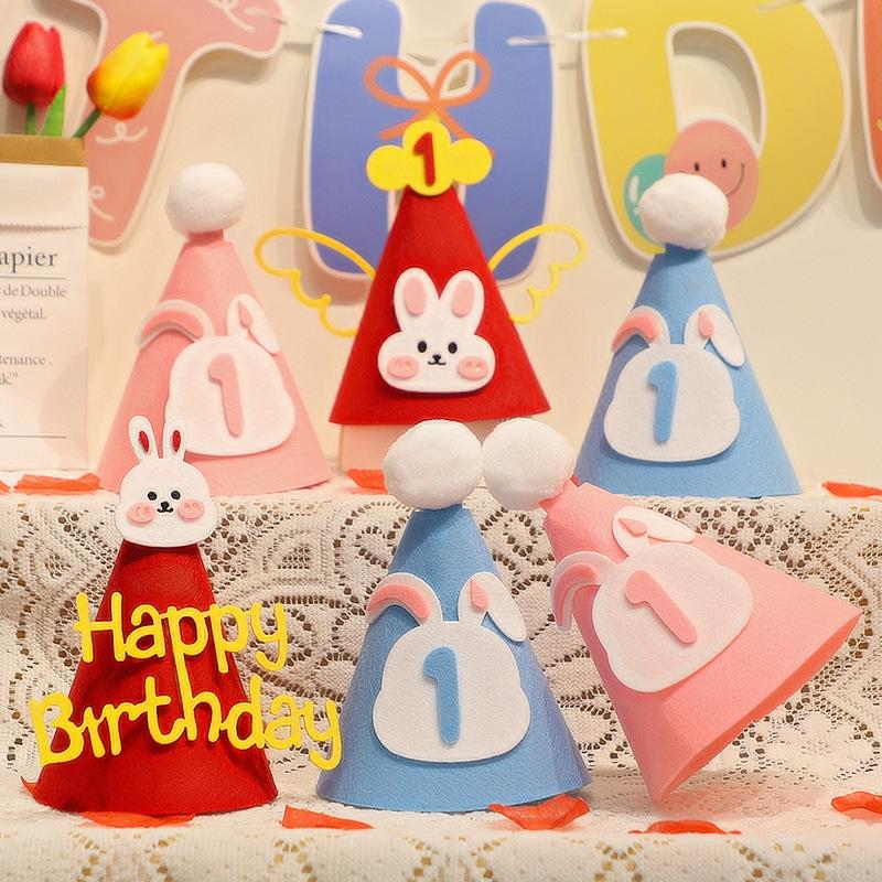 Kawaii Korean Smile Face Cake Topper for Baby's First Birthday