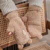 Women's Winter Warm Touch Screen Gloves Cute Cat Claw Sensory Fingerless Gloves Knitted Fluff Outdoor Flip Cover Gloves 1 Pair
