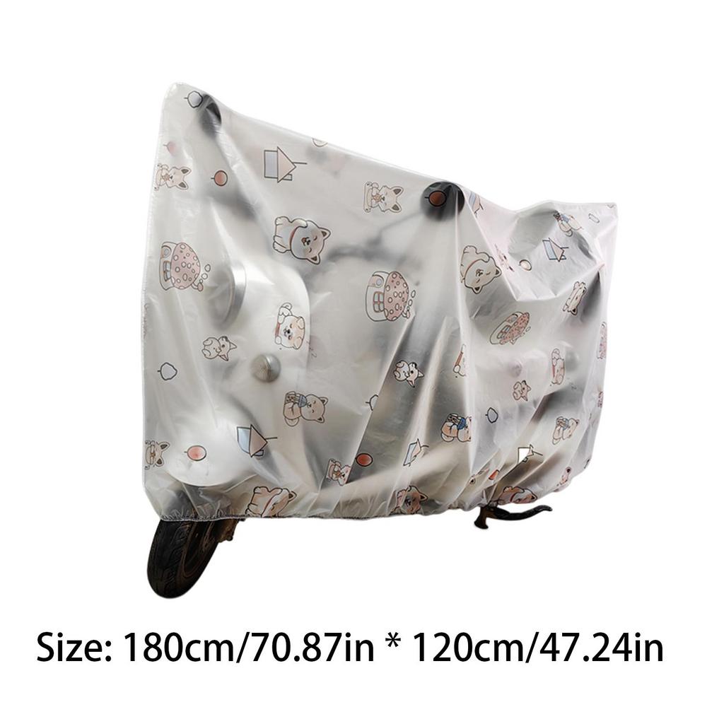 Motorcycle Rain Cover Scooter Rain Cover Outdoor Motorcycle Cover Sun Outdoor Protection Scooter Shelter Cute Cartoon Pattern