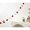 Christmas Felt Garland with Star Ball and Reindeer Ornaments Designed for Hanging on Trees or Seasonal Display