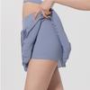 Antibacterial Yoga Skirt Sports Running Pleated Skirt Fake Two-piece Anti-light Lined Golf Tennis Skirt