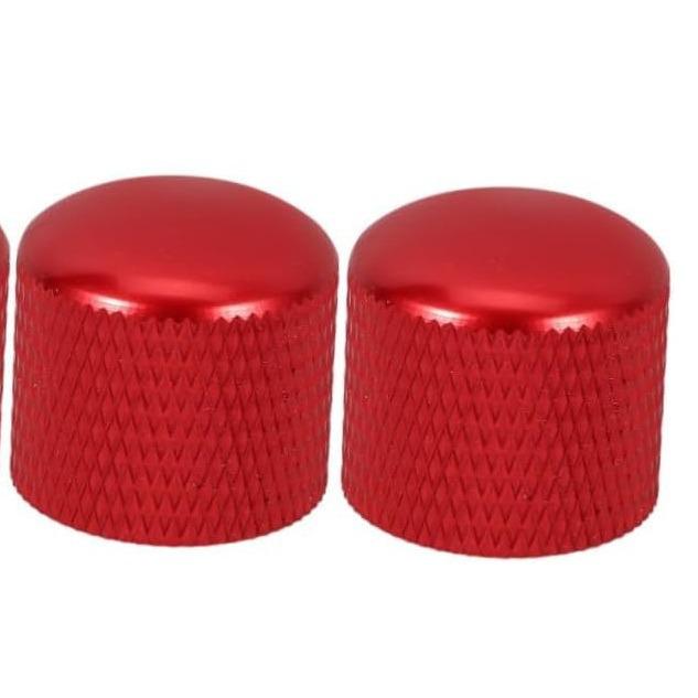 Electric Guitar & Bass Volume Tone Knob - Metal & Plastic Dome Cap