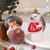 Festive Christmas Tree Ornament Squirrel Hedgehog Design Plastic Hanging Decor