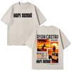 Rapper Ryan Castro Sende Latam Album Tour 2026 Magliette Stampate Unisex Unisex Hip Hop T Shirt Estive Cotone Ampio Vintage Lavate T-shirt