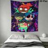 Gorillaz Wall Tapestry Aesthetic Wall Hanging Printed Fabric Blanket Decorative Tapestries for Bedroom Living Room Home Decor