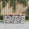 VidaXL Design Gabion Garden Bench 103x31.5x42 Cm Solid Douglas Wood, Garden Seat, Park Bench, Picnic Bench 834351