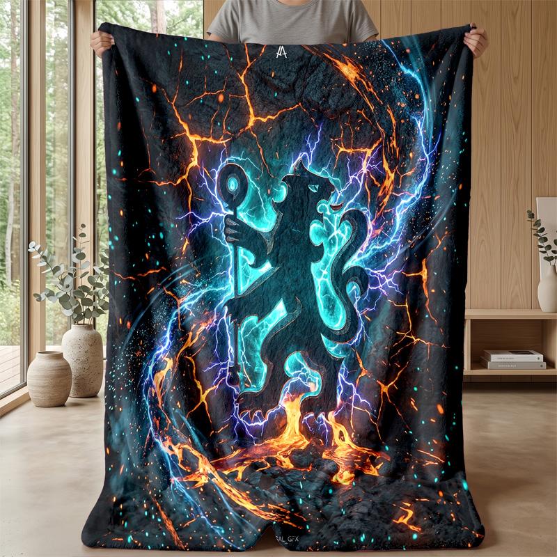 Chelsea FC Theme blanket Soft Flannel Blanket Plush Throw Blanket Cozy Sofa Bed Blanket for Home Decor