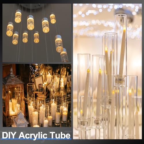 Uxcell Acrylic Pipe (1 Piece): Inner Diameter 105mm, Outer Diameter 110mm, Length 200mm, Thickness 2.5mm. Polycarbonate Pipe, Plastic Piping, for Ligh