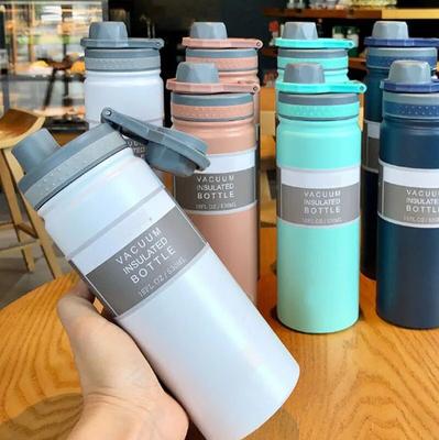 Bottiglia thermos da 530/750 ml Flacone sottovuoto in acciaio inossidabile con manico Tazza da viaggio per uomo donna Tazza da caffè Tazza dritta