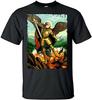 Men's Saint Michael The Archelangel Destroy Devil Catolic Tt Shirt Short Sleeve Unisex T Shirt Black