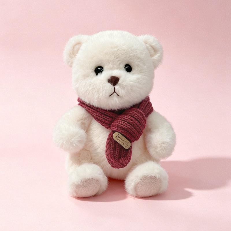 Cute Teddy Bear Plush Toy Scarf Doll - Perfect Gift for Children or Girlfriend