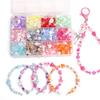Acrylic Mixed Round Bead Bow Flower Bead Box For DIY Jewelry Making Bracelet Necklace Accessories