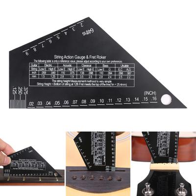 Guitar Fret Rocker Fret Leveling Guide High Precision Guitar Luthier Tool Guitar String Action Gauge String Height Ruler