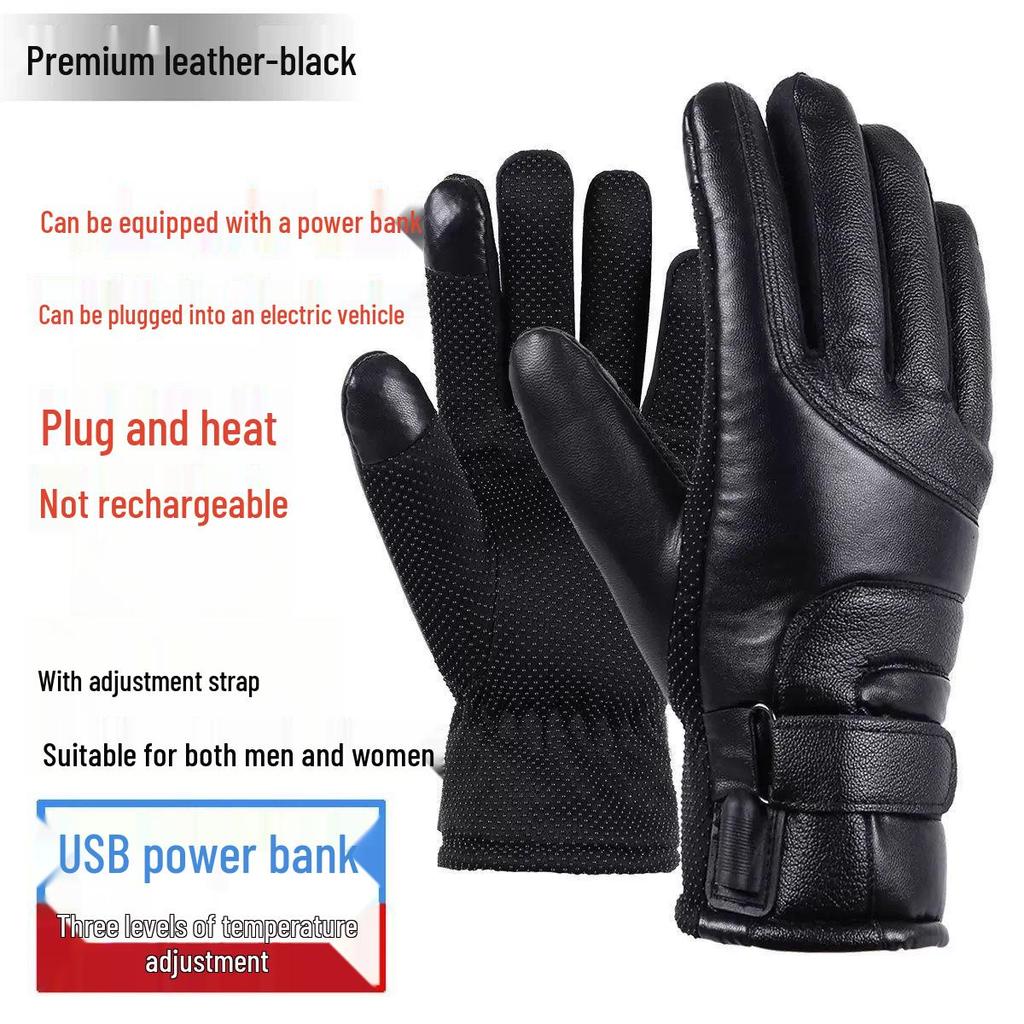 USB Rechargeable Heated Touchscreen Cycling Gloves for Men and Women