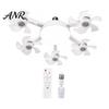 Ceiling Fan with Light 3/4/5 Blade & Remote Control, 2-in-1 Silent LED Drone Bedroom Foldable Blades, 3-Speed Dimmable E27 Socket for Kitchen Compact