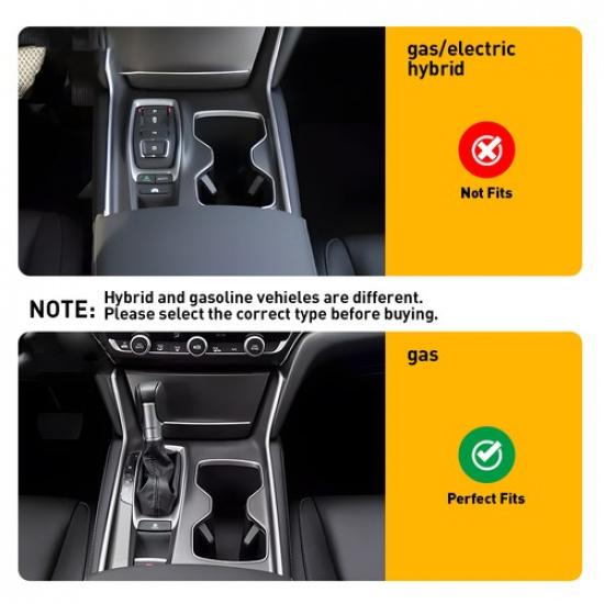 Carbon Inner Gear Console Shift Panel Box Cover Trim For Honda Accord 2018-