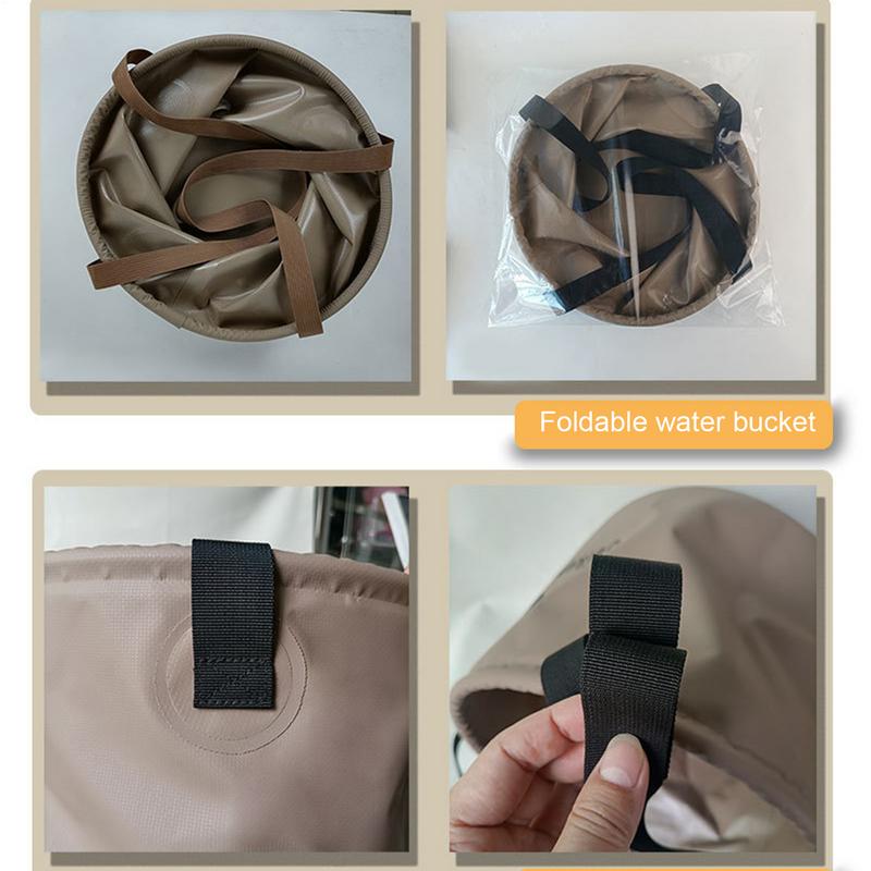 Foldable Bucket 20L Wash Bucket Multifunctional Container With Handle Lightweight Basin For Outdoor Washing Gardening