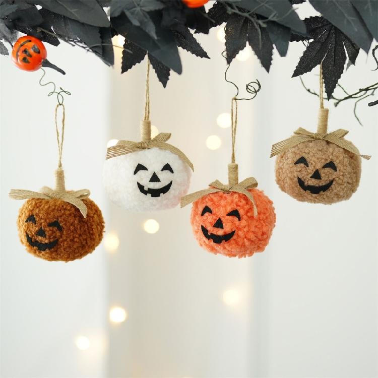 Soft Pumpkin Face Doll Ornament  Halloween Hanging Pendant  for Home Indoor Party Decoration