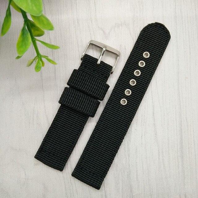 Nylon Mesh Watchbands Fashion Black Brown 20mm 22mm 24mm Womens Mens Sport Watch Band Strap Stainless Steel Buckle Accessories