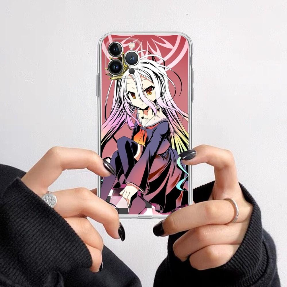 NO GAME NO LIFE Handyhülle für iPhone 16 15 8 7 6 6S Plus X SE XR XS 14 11 12 13 Mini Pro Max Handyhülle