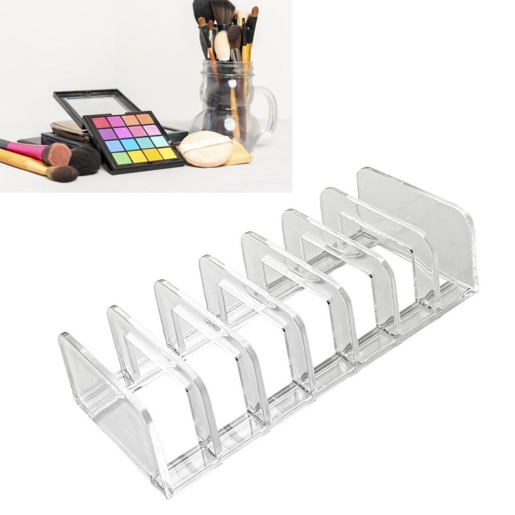 Eyeshadow Palette Organizer 7 Section Divided Clear Acrylic Makeup Palette Organizer for Bathroom