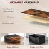 Chest of Five Fabric Drawers - Rustic Brown